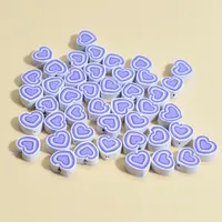 100 PCS/Package Soft Clay Heart Shape Beads sku image 2