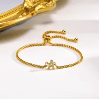 Wholesale Jewelry IG Style Letter 201 Stainless Steel Zircon Bracelets main image 8