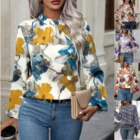 Women's Blouse Long Sleeve Blouses Elegant Printing main image 1