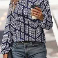 Women's Blouse Long Sleeve Blouses Elegant Printing main image 4