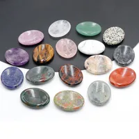 Retro Natural Crystal Jade Face Scrapping Plate Oval Thumb Print Finger Massager sku image 18