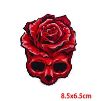 Punk Letter Retro Red Heart Skull Cloth Cloth Sticker main image 2