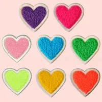 Sweet Heart Shape Plush Cloth Sticker 1 Piece main image 1