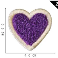 Sweet Heart Shape Plush Cloth Sticker 1 Piece sku image 2