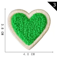 Sweet Heart Shape Plush Cloth Sticker 1 Piece sku image 3