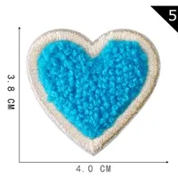 Sweet Heart Shape Plush Cloth Sticker 1 Piece sku image 5