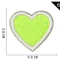 Sweet Heart Shape Plush Cloth Sticker 1 Piece sku image 6