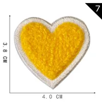 Sweet Heart Shape Plush Cloth Sticker 1 Piece sku image 7