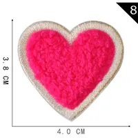 Sweet Heart Shape Plush Cloth Sticker 1 Piece sku image 8