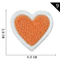 Sweet Heart Shape Plush Cloth Sticker 1 Piece sku image 9