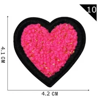 Sweet Heart Shape Plush Cloth Sticker 1 Piece sku image 20