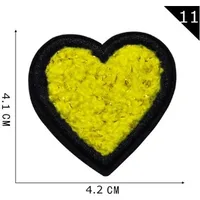 Sweet Heart Shape Plush Cloth Sticker 1 Piece sku image 21