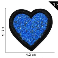 Sweet Heart Shape Plush Cloth Sticker 1 Piece sku image 23