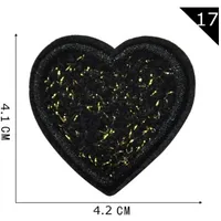 Sweet Heart Shape Plush Cloth Sticker 1 Piece sku image 27