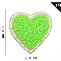 Sweet Heart Shape Plush Cloth Sticker 1 Piece sku image 11