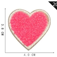 Sweet Heart Shape Plush Cloth Sticker 1 Piece sku image 12