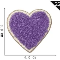 Sweet Heart Shape Plush Cloth Sticker 1 Piece sku image 14