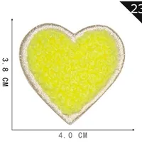 Sweet Heart Shape Plush Cloth Sticker 1 Piece sku image 15