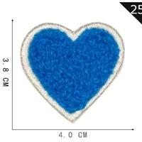 Sweet Heart Shape Plush Cloth Sticker 1 Piece sku image 17