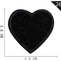 Sweet Heart Shape Plush Cloth Sticker 1 Piece sku image 18