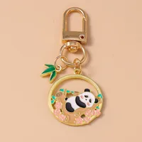 Casual Cute Commute Panda Bamboo Alloy Keychain main image 5