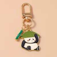 Casual Cute Commute Panda Bamboo Alloy Keychain sku image 7