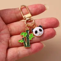 Casual Cute Commute Panda Bamboo Alloy Keychain main image 9