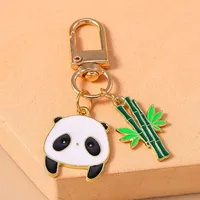 Casual Cute Commute Panda Bamboo Alloy Keychain main image 6