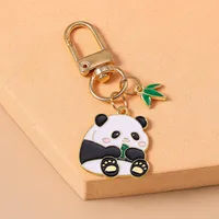 Casual Cute Commute Panda Bamboo Alloy Keychain main image 8