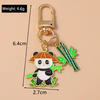 Casual Cute Commute Panda Bamboo Alloy Keychain main image 2