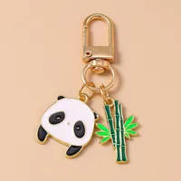 Casual Cute Commute Panda Bamboo Alloy Keychain sku image 5