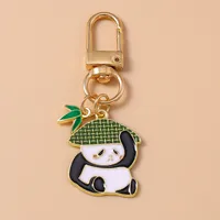 Casual Cute Commute Panda Bamboo Alloy Keychain sku image 6