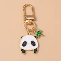 Casual Cute Commute Panda Bamboo Alloy Keychain sku image 2