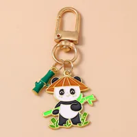 Casual Cute Commute Panda Bamboo Alloy Keychain sku image 8