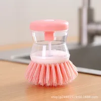 Kitchen Brush Pot Artifact Hydraulic Wash Pot Brush Non-stick Oil Dishwashing Brush Cleaning Brush Liquid Pot Brush Household Cleaning Brush sku image 2