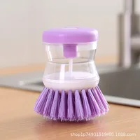 Kitchen Brush Pot Artifact Hydraulic Wash Pot Brush Non-stick Oil Dishwashing Brush Cleaning Brush Liquid Pot Brush Household Cleaning Brush sku image 3