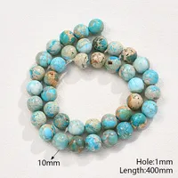 1 Strand/Package 10mm Hole 1~1.9mm Natural Stone Imperial Jasper Marble Simple Polished Beads main image 7