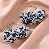 1 Pair Simple Style Classic Style Leopard Alloy Cloth Earrings main image 8