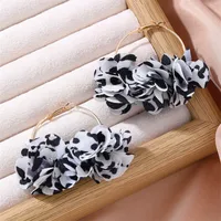 1 Pair Simple Style Classic Style Leopard Alloy Cloth Earrings main image 4