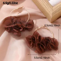 1 Pair Simple Style Classic Style Leopard Alloy Cloth Earrings main image 2