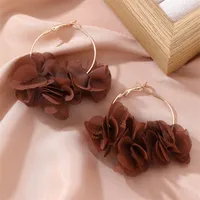 1 Pair Simple Style Classic Style Leopard Alloy Cloth Earrings sku image 5