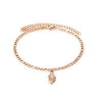 Wholesale Jewelry Marine Style Tropical Conch 304 Stainless Steel Rose Gold Plated Anklet main image 1