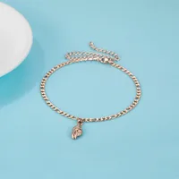 Wholesale Jewelry Marine Style Tropical Conch 304 Stainless Steel Rose Gold Plated Anklet main image 5