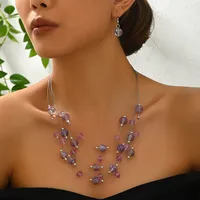 Bohemian Round Alloy Polyester Women's Jewelry Set sku image 1