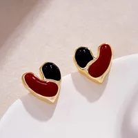 1 Pair Casual Romantic Commute Oval Heart Shape Alloy Ear Studs main image 1