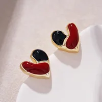 1 Pair Casual Romantic Commute Oval Heart Shape Alloy Ear Studs main image 8