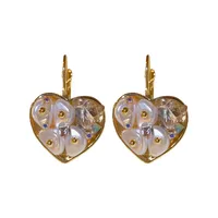 1 Pair Elegant Commute Heart Shape Plating Alloy Drop Earrings main image 7