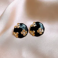 1 Pair Casual Retro Commute Flower Plating Alloy Ear Studs main image 5