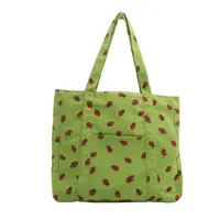 Women's Medium Cloth Strawberry Streetwear Square Zipper Shoulder Bag sku image 4