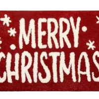 Cute Christmas Tree Letter Snowflake Polyester Carpet Bathing main image 2